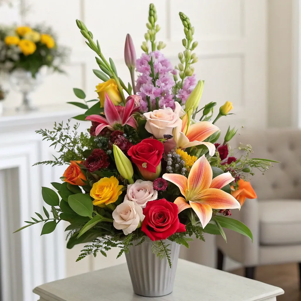 Elegant floral arrangement by MYRONTHAS